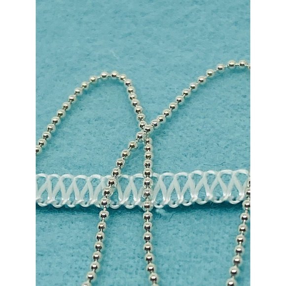 Tiffany & Co 925 Sterling Silver Lock Key Hole Charm Pendant 24x15MM 18” Bead - Picture 5 of 10